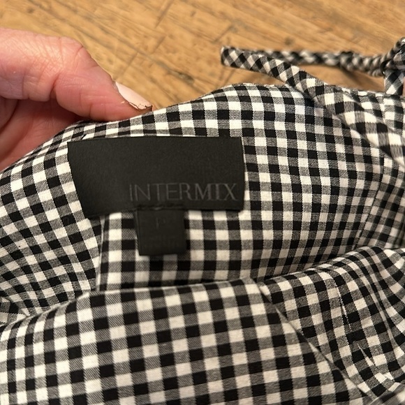 Intermix Thebes ruffle gingham top size petite - Picture 6 of 9